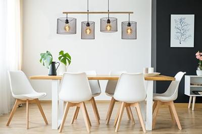 Lucide BASKETT - Hanglamp - 4xE27 - Zwart