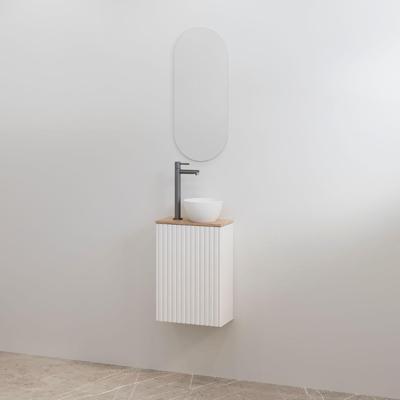 Toiletmeubelset Best-Design Mali Mat Wit Onderkast + Halifax Meubelblad