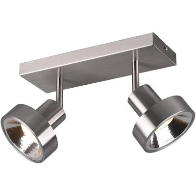 LED Plafondspot 2-lichts Mat Nikkel Aluminium met GU10 Fitting