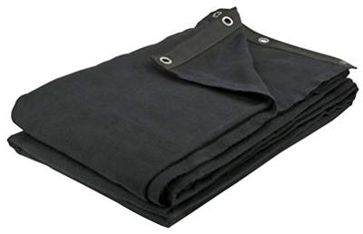 Showtec Dekomolton Backdrop zwart 3m x 4m 160gr/m²