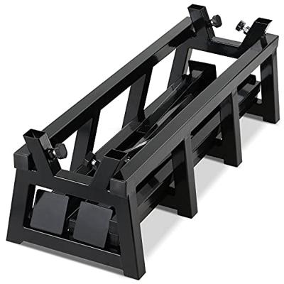 In hoogte verstelbare stalen zaagbok met vergrendelingsbeugel