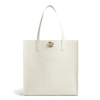Ted Baker Rosenni Rose Detail Crinkle Large Tote Bag-Ivory - thumbnail