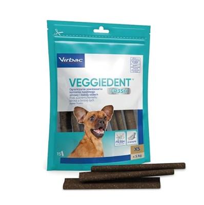 VIBRAC Veggiedent Fresh - traktatie voor hond - XS - 114 g