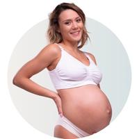 Naadloze borstvoedings- & zwangerschapsbeha GelWire® CARRIWELL wit - thumbnail