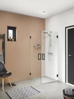 Sealskin Swingdeur &apos;I Am&apos; 100X200 cm Mat Zwart Helder + Antikalk - thumbnail