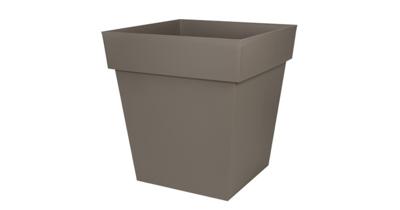 EDA Toscaanse vierkante bloempot - 32 x 32 x H 32 cm - 22 L - Taupe EDA Toscaanse vierkante bloempot - 32 x 32 x H 32 cm - 22 L - Taupe