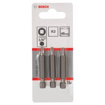Bosch Accessories Vierkant-bit 3 Extra hard E 6.3 3 stuk(s)
