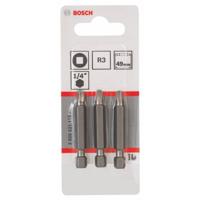 Bosch Accessories Vierkant-bit 3 Extra hard E 6.3 3 stuk(s) - thumbnail