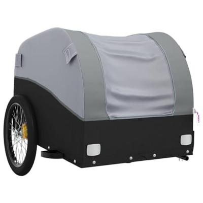 Fietstrailer 45 kg ijzer zwart en grijs