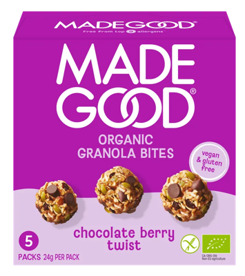 Made Good Organic Granola Bites Chocolate Berry Twist Made Good Organic Granola Bites Chocolate Berry Twist