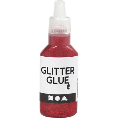 Creativ Company Glitterlijm, rood, 25 ml/ 1 fles - thumbnail