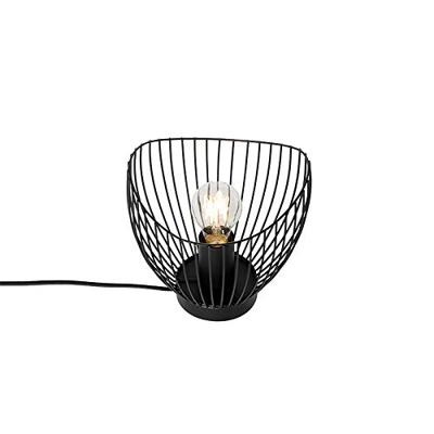 QAZQA Moderne tafellamp zwart 20 cm - Pua