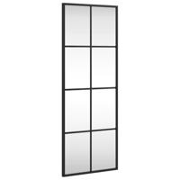 VidaXL Wandspiegel rechthoekig 30x80 cm ijzer zwart - thumbnail
