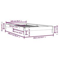 Bed stapelbaar 100x200 cm massief grenenhout - thumbnail