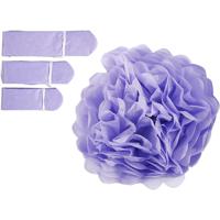 Creativ Company Pompon van papier, d 20+24+30 cm, 16 gr, paars, 3 stuk/ 1 doos - thumbnail