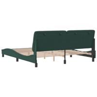 Bedframe zonder matras 180x200 cm fluweel donkergroen - thumbnail