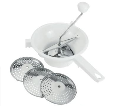 Metaltex Passeerzeef 24 cm + 3 Roestvrije Roosters Wit/RVS