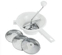 Metaltex Passeerzeef 24 cm + 3 Roestvrije Roosters Wit/RVS - thumbnail