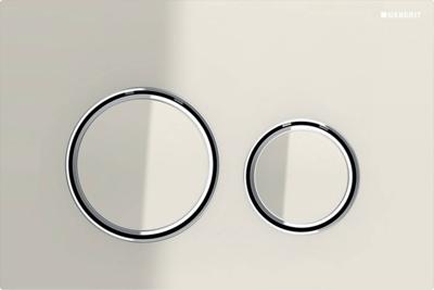 Geberit Sigma 50 (ex Sigma 21) bedieningspaneel glas chroom/zandgrijs voor Sigma reservoirs 8cm (UP720) en 12cm (UP320)