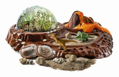 Clementoni - Wetenschap en spel - De wereld van dinosaurussen - Terrarium om te creëren + 3 dinosaurusfiguren - Made in Italy Clementoni - Wetenschap en spel - De wereld van dinosaurussen - Terrarium om te creëren + 3 dinosaurusfiguren - Made in Italy