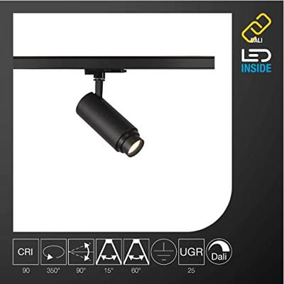 SLV NUMINOS ZOOM M 1006118 LED-railspot 3-fasig LED vast ingebouwd 20 W Zwart