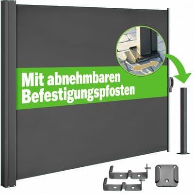 Zijluifel Nosara Antraciet 180x300cm Uitschuifbaar