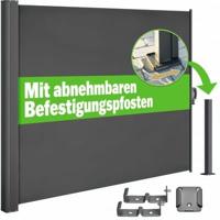 Zijluifel Nosara Antraciet 180x300cm Uitschuifbaar - thumbnail