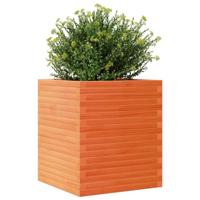 Plantenbak 60x60x68,5 cm massief grenenhout wasbruin - thumbnail