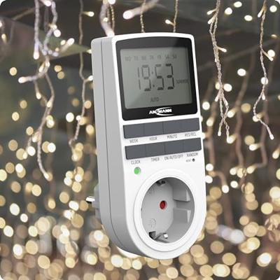 Ansmann 1260-0006 Schakelklok programmeerpakket Digitaal Dagprogramma, Weekprogramma 3680 W IP20 Continubedrijf, AAN/AUTO/UIT-programma, Programmeerfunctie, Ansmann 1260-0006 Schakelklok programmeerpakket Digitaal Dagprogramma, Weekprogramma 3680 W IP20 Continubedrijf, AAN/AUTO/UIT-programma, Programmeerfunctie,