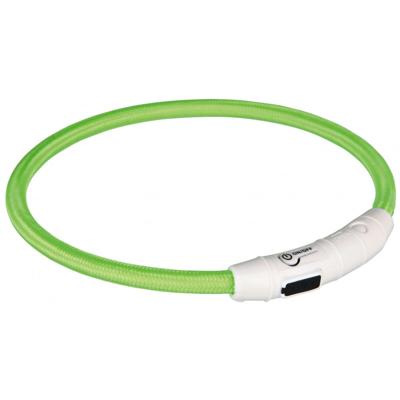 Trixie lichtgevende halsband hond flash usb tpu / nylon groen Trixie lichtgevende halsband hond flash usb tpu / nylon groen