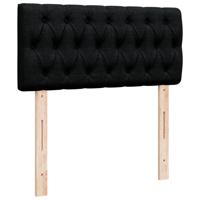 Boxspring met matras stof zwart 120x200 cm - thumbnail
