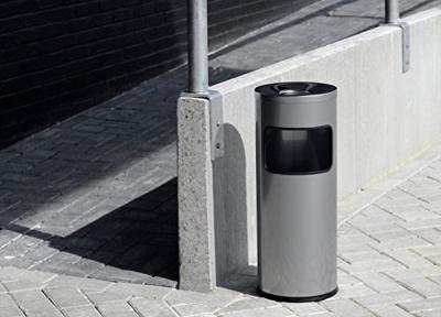 Durable Combi-asbak | d.250xH630mm zwart | staalplaat | 1 stuk - 333201 333201