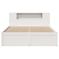 Bedframe zonder matras massief grenenhout wit 140x190 cm - thumbnail