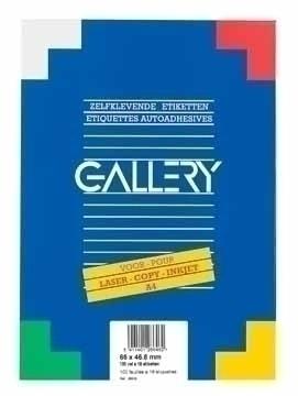 Gallery witte etiketten ft 66 x 46,6 mm (b x h), ronde hoeken, doos van 1.800 etiketten