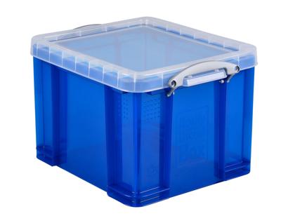 Opbergbox ru 35ltr 480x390x310 mm transp blauw Opbergbox ru 35ltr 480x390x310 mm transp blauw