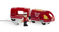 BRIO World Oplaadbare rode passagierstrein met USB kabel - thumbnail