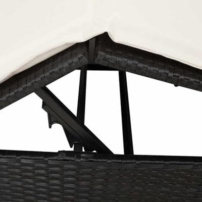 Dubbele ligbed Warmwit 205 x 129 x 200 cm poly rattan