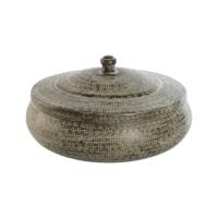 Decoratieve Doos Home ESPRIT Groen Aluminium 42 x 42 x 23 cm - thumbnail