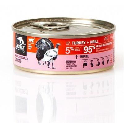 3COTY Turkey with krill - nat kattenvoer - 80g