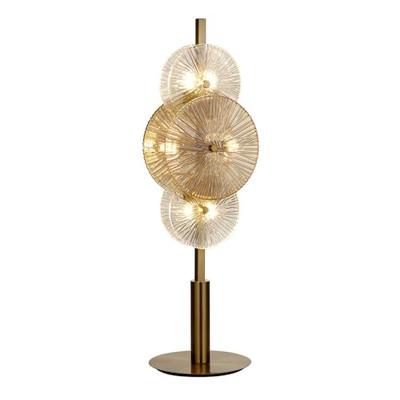 Searchlight Gouden tafellampWagon Wheel 66cm hoog - EU88211-6BZ