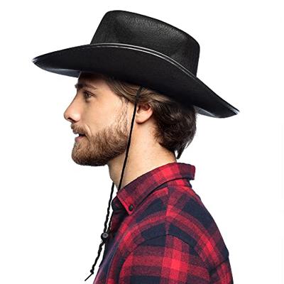 Hoed vilt Cowboy zwart - thumbnail