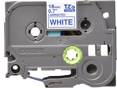 Labeltape Brother TZe, TZ TZe-243 PET Tapekleur: Wit Tekstkleur:Blauw 18 mm 8 m