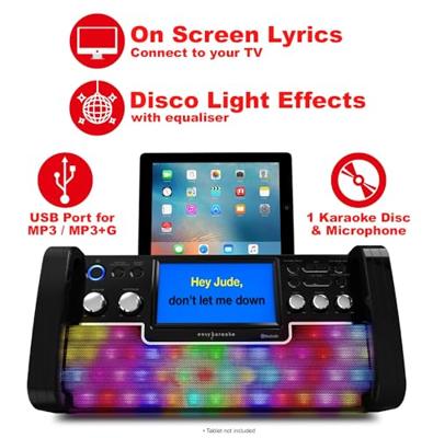Easy Karaoke EKS780BT Bluetooth Karaoke System met één microfoon