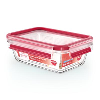 Emsa Clip & Close Glazen vershoudbakje, 0,7 L doos