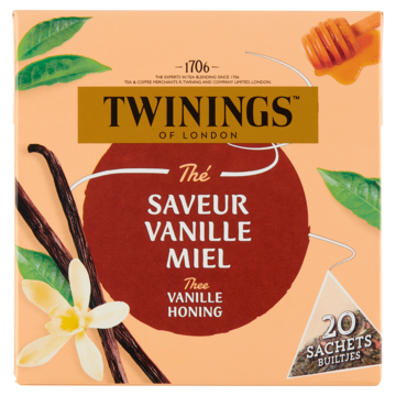 Twinings Zwarte thee vanille honing 20 Zakjes