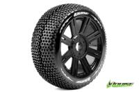 Louise B-TURBO Super Soft banden op zwarte spaakvelgen voor 1/8 buggy - thumbnail