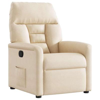 Fauteuil verstelbaar microvezelstof beige