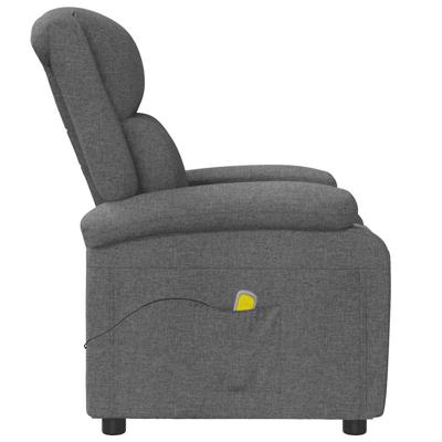Massagestoel stof donkergrijs - thumbnail