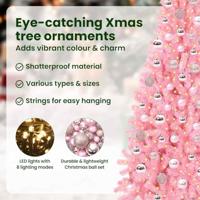 VidaXL Kerstboom met 300 led met standaard roze 180 cm pvc - thumbnail