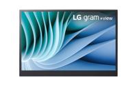 LG Electronics LG Gram + View 16MR70 16 inch laptopscherm - IPS-paneel QHD+ resolutie (2560 x 1600) formaat 16:10, 60Hz, DCI-P3 99%, USB-C (45W) DP Alt Mode, beschermhoes/standaard inbegrepen, 670 g - thumbnail
